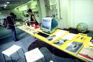 People browsing the books